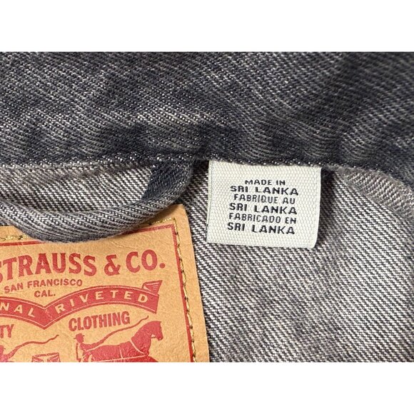 Levi Strauss & Company Women's Original Washed Black Denim Trucker Jacket Sz XS - Picture 16 of 16